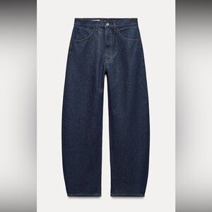 ZARA TRF Balloon Leg Jeans – Dark Wash – High Rise – NWT